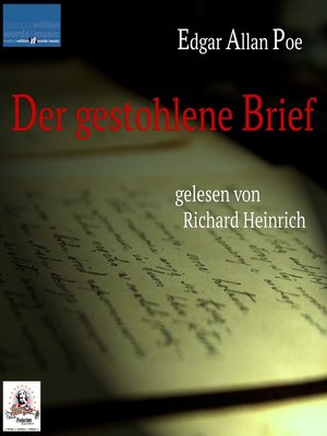 cover image of Der gestohlene Brief